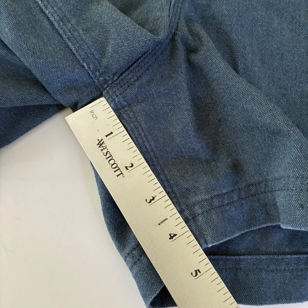 Patagonia Womens Size 14 Hemp Blend Shorts Blue Utility Hiking Canvas
